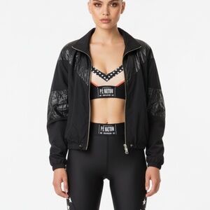 NEW P.E NATION Black Windbreaker Track Jacket SIZE XS